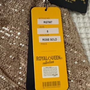Royal Queen Rose Gold Sequin Dress